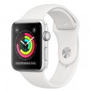 Часы Apple Watch Sport 42mm series 3, спортивный ремешок белого цвета