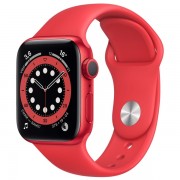 Часы Apple Watch Sport 40mm series 6, спортивный ремешок красного цвета