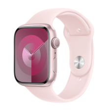 Часы Apple Watch 45mm series 9, спортивный розовый ремешок