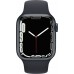 Часы Apple Watch 45mm series 7, спортивный ремешок "темная ночь" / черный